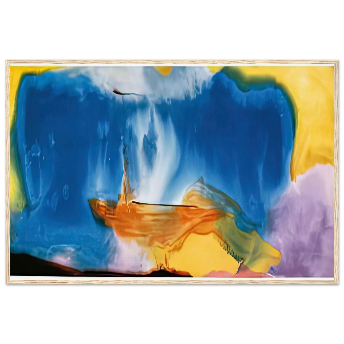 Moveable Blue, 1973- Framed Poster | Helen Frankenthaler Framed Prints Wall Art | Frankenthaler Helen