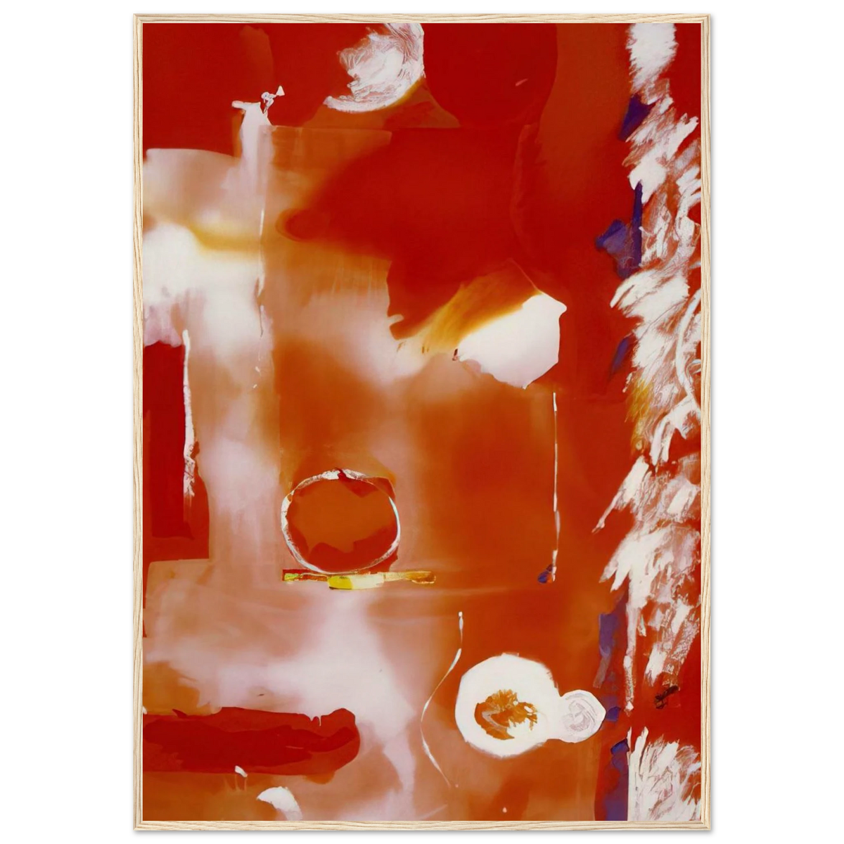 Seeing the Moon on a Hot Summer Day - 1987 Framed Poster | Helen Frankenthaler Framed Prints Wall Art | Frankenthaler Helen