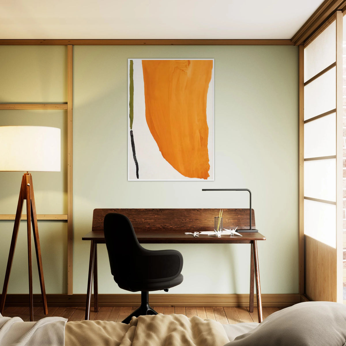 Orange Downpour - 1970 Framed Poster | Helen Frankenthaler Framed Prints Wall Art | Frankenthaler Helen