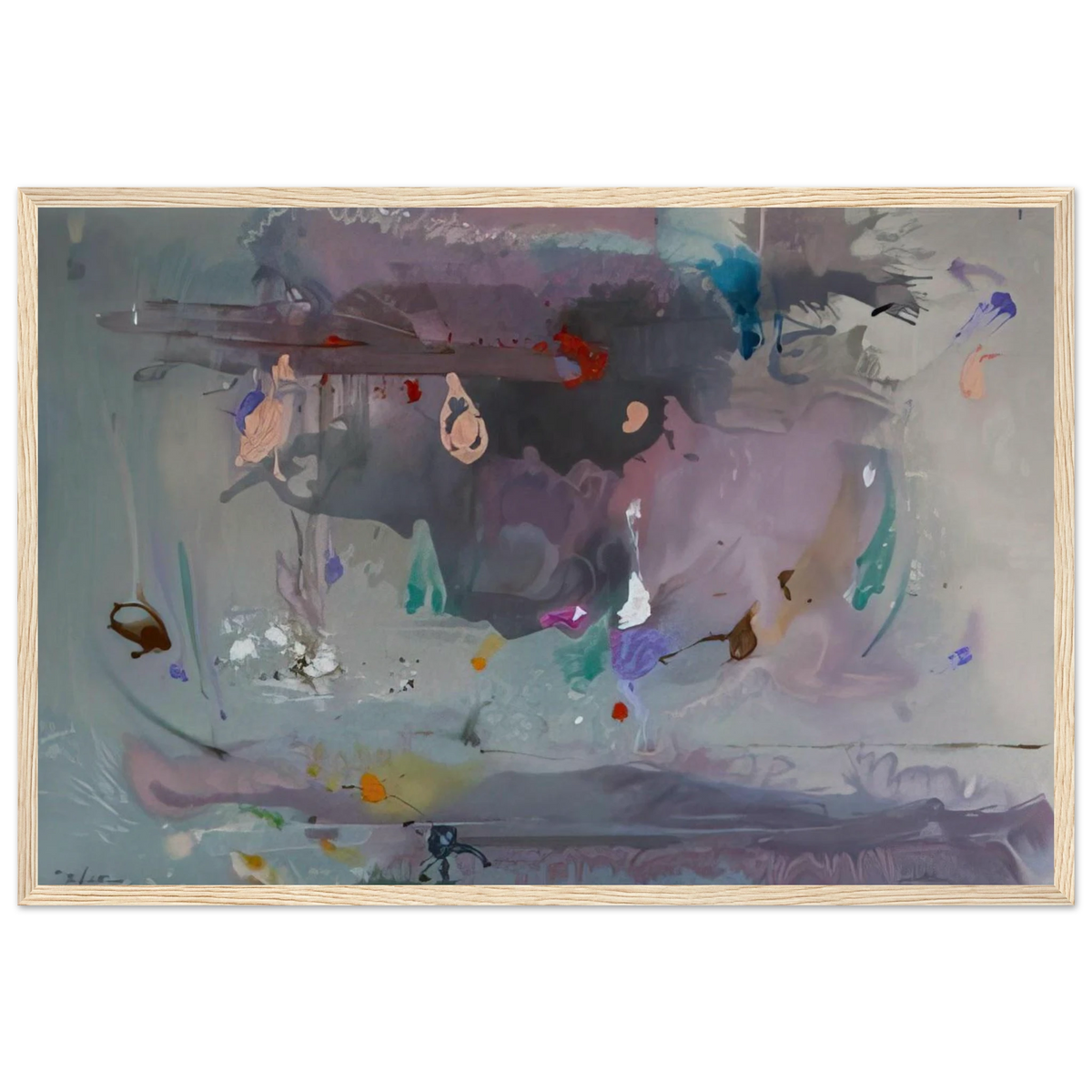 Grey Fireworks - 2000 Framed Poster | Helen Frankenthaler Framed Prints Wall Art | Frankenthaler Helen