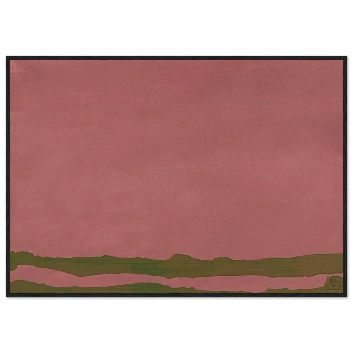Green Likes Mauve - 1970 Framed Poster | Helen Frankenthaler Framed Prints Wall Art | Frankenthaler Helen