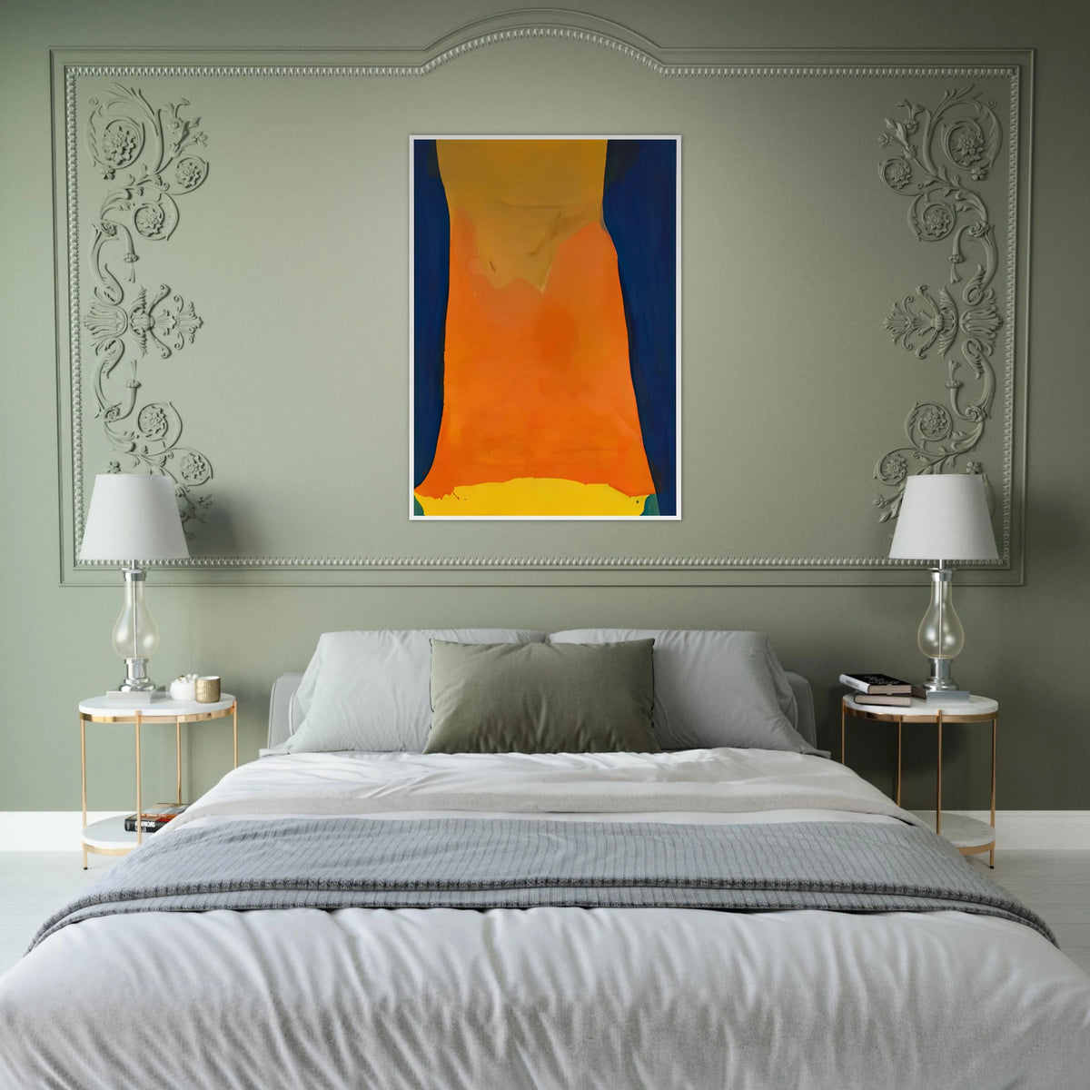 Orange Mood, 1963-64- Framed Poster | Helen Frankenthaler Framed Prints Wall Art | Frankenthaler Helen