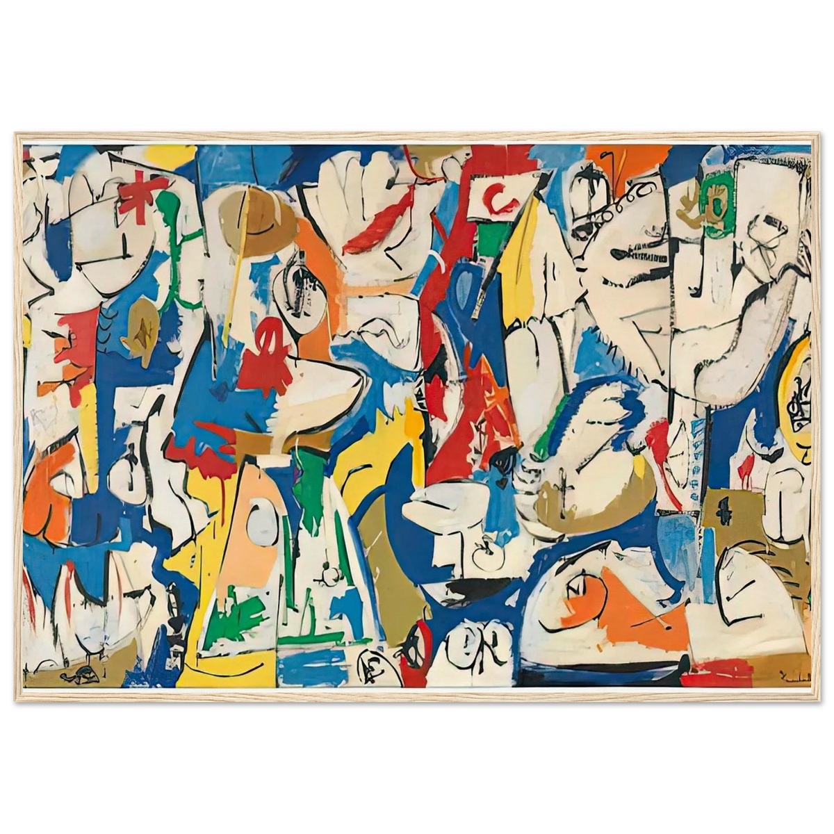 The Jugglers, 1951- Framed Poster | Helen Frankenthaler Framed Prints Wall Art | Frankenthaler Helen