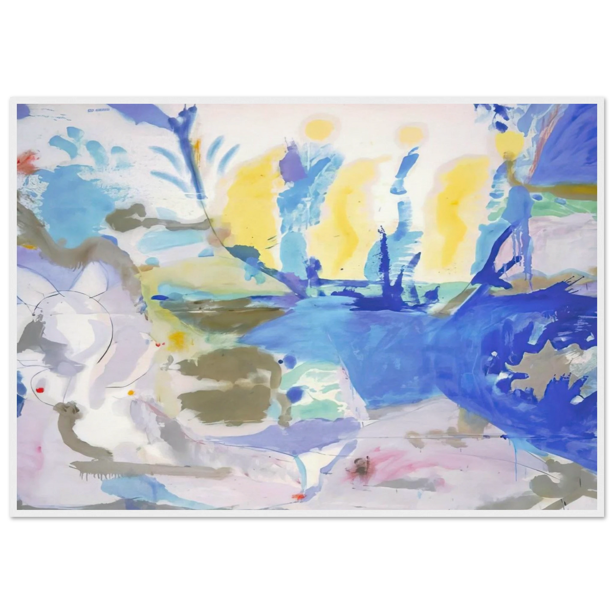 Basque Beach - 1958 Framed Poster | Helen Frankenthaler Framed Prints Wall Art | Frankenthaler Helen