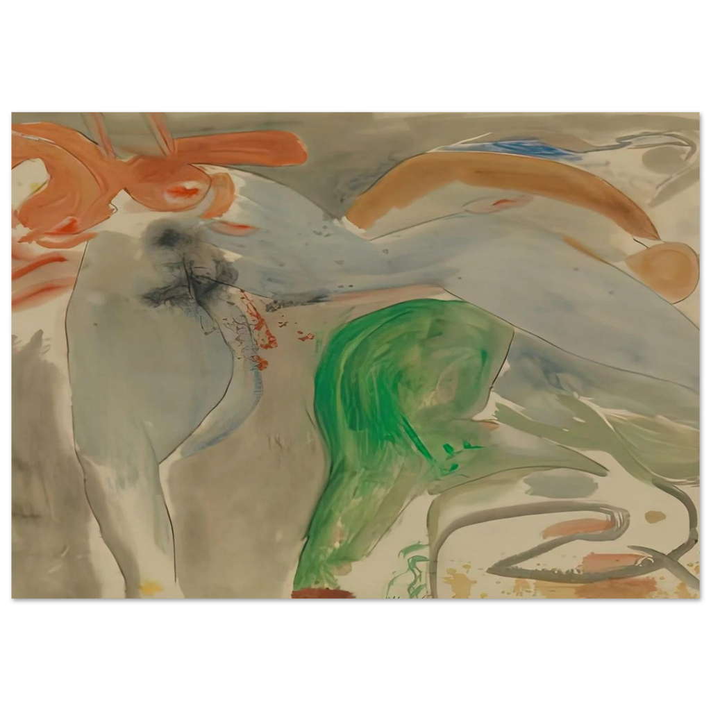 Scene with Nude, 1952- Poster | Helen Frankenthaler Poster | Frankenthaler Helen
