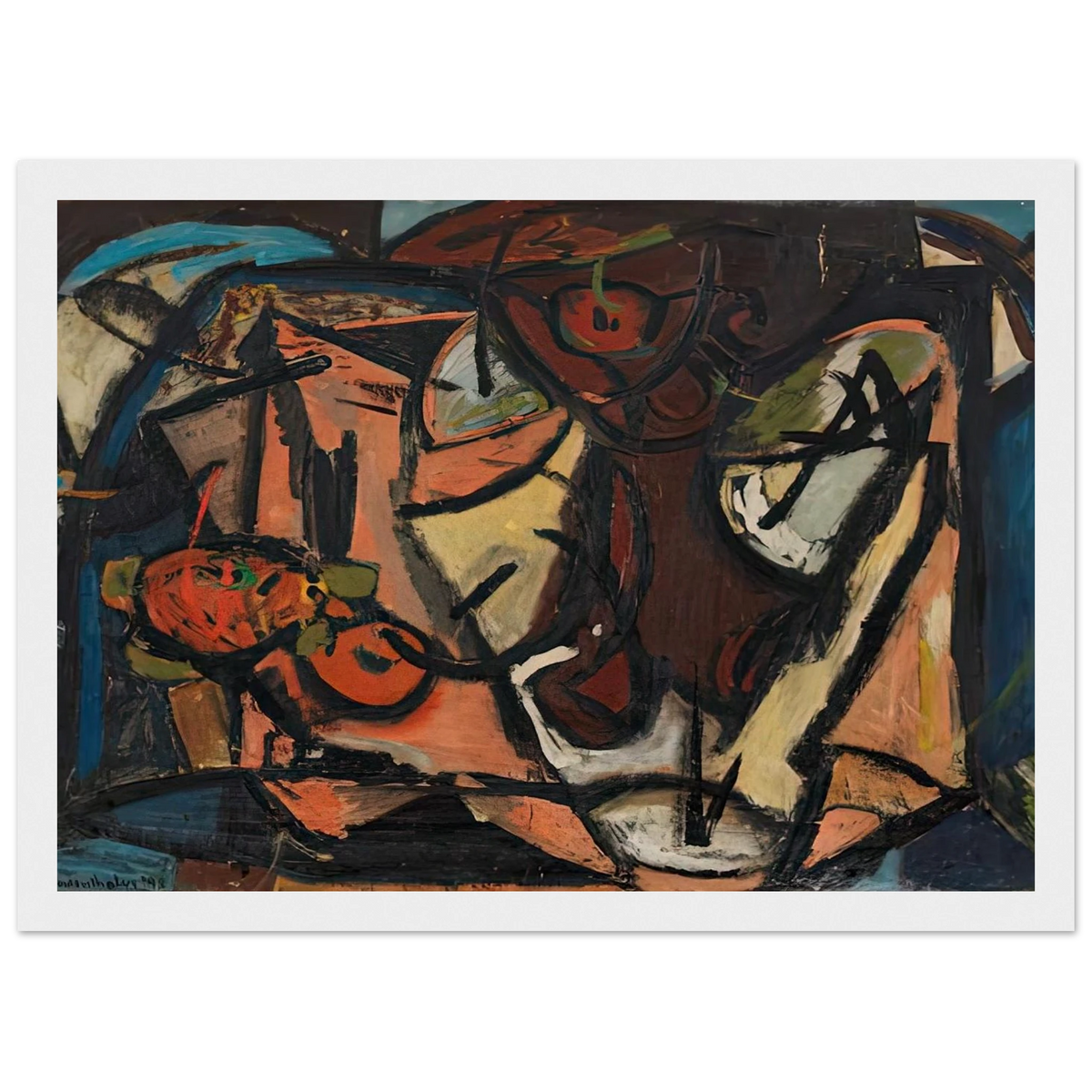 Still Life, 1948- Framed Poster | Helen Frankenthaler Framed Prints Wall Art | Frankenthaler Helen