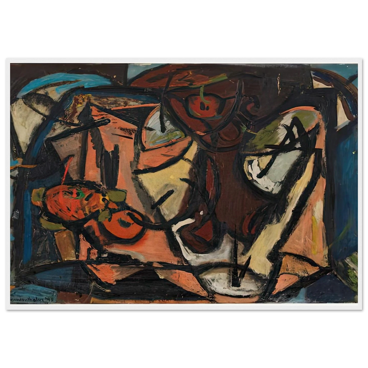 Still Life, 1948- Framed Poster | Helen Frankenthaler Framed Prints Wall Art | Frankenthaler Helen