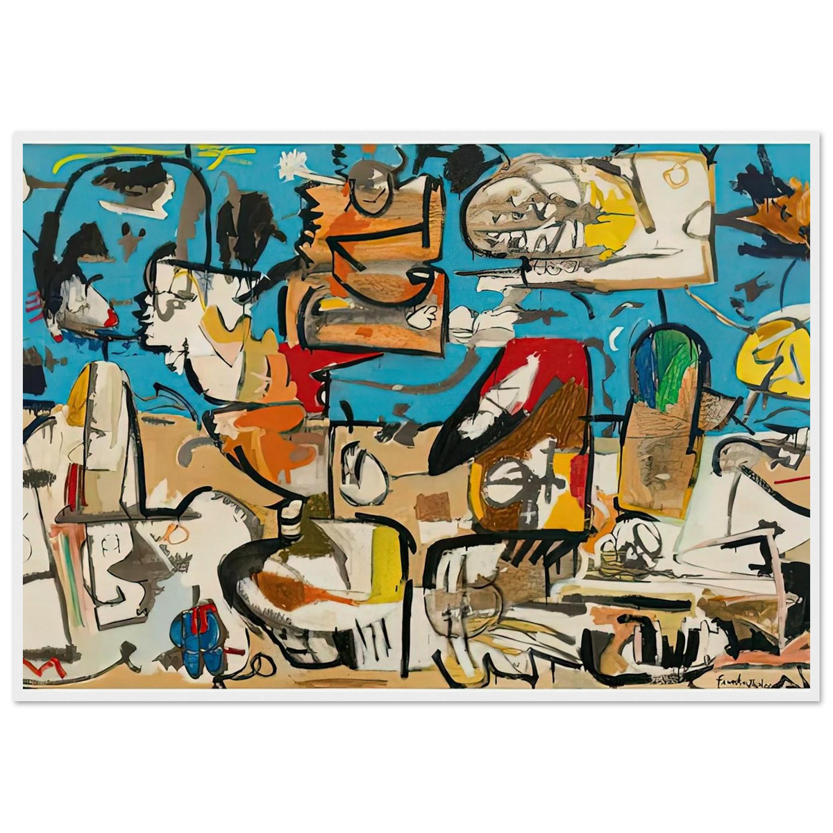 Untitled, 1951- Framed Poster | Helen Frankenthaler Framed Prints Wall Art | Frankenthaler Helen