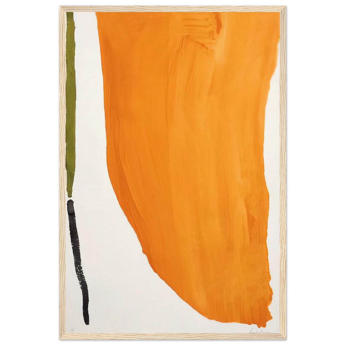 Orange Downpour - 1970 Framed Poster | Helen Frankenthaler Framed Prints Wall Art | Frankenthaler Helen