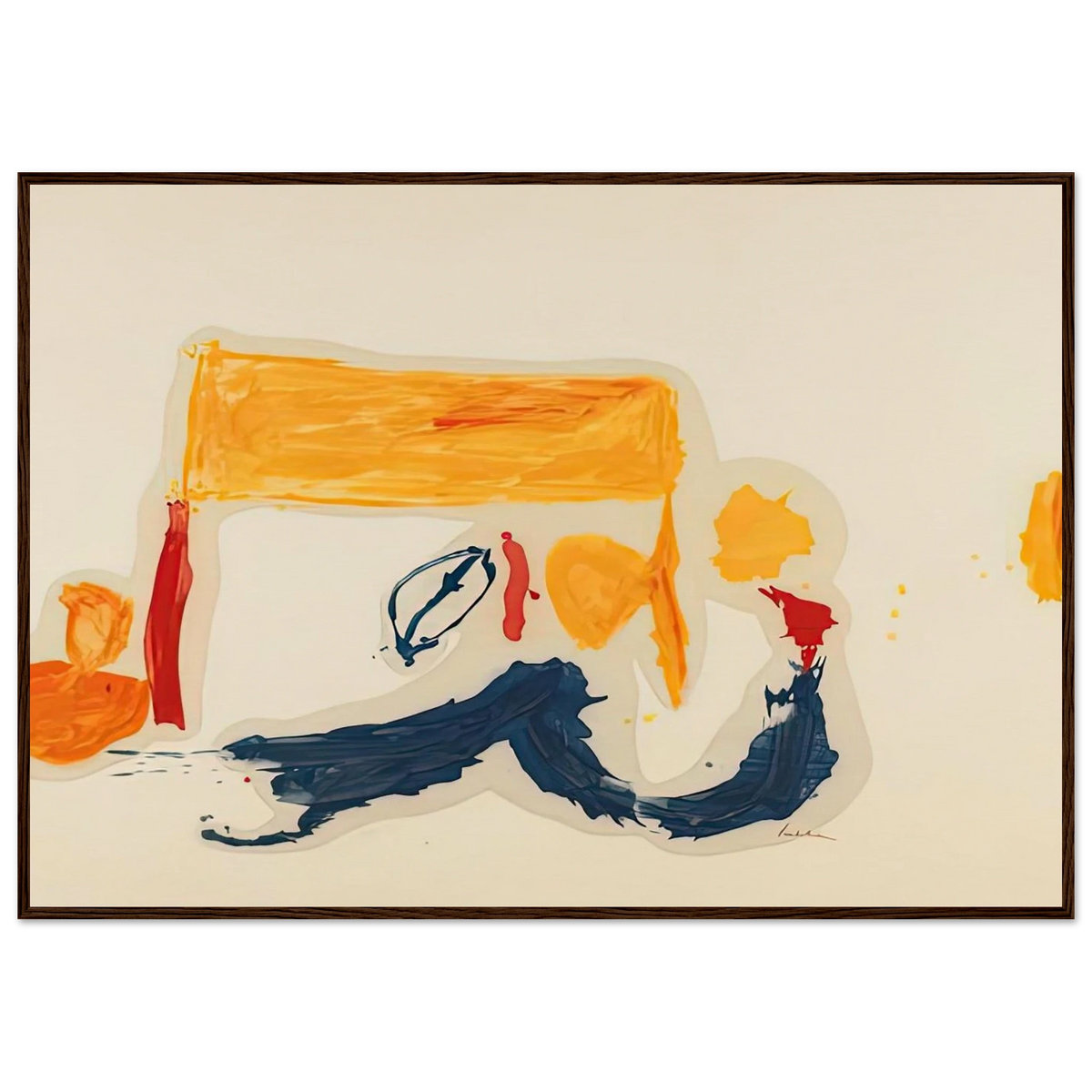 Yellow Games, 1962- Framed Poster | Helen Frankenthaler Framed Prints Wall Art | Frankenthaler Helen