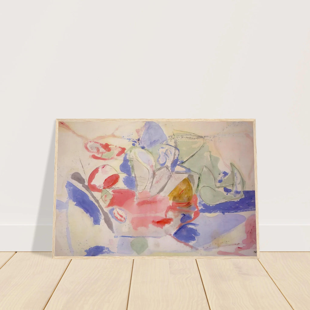 Mountains and Sea - 1952 Framed Poster | Helen Frankenthaler Framed Prints Wall Art | Frankenthaler Helen