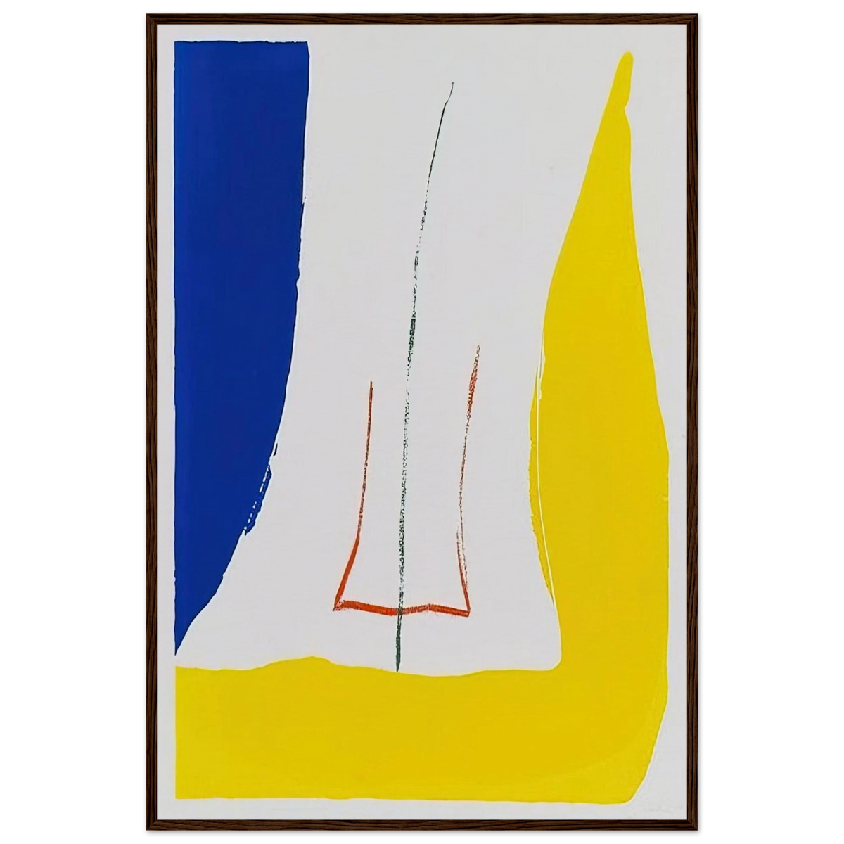 Sun Corner - 1968 Framed Poster | Helen Frankenthaler Framed Prints Wall Art | Frankenthaler Helen