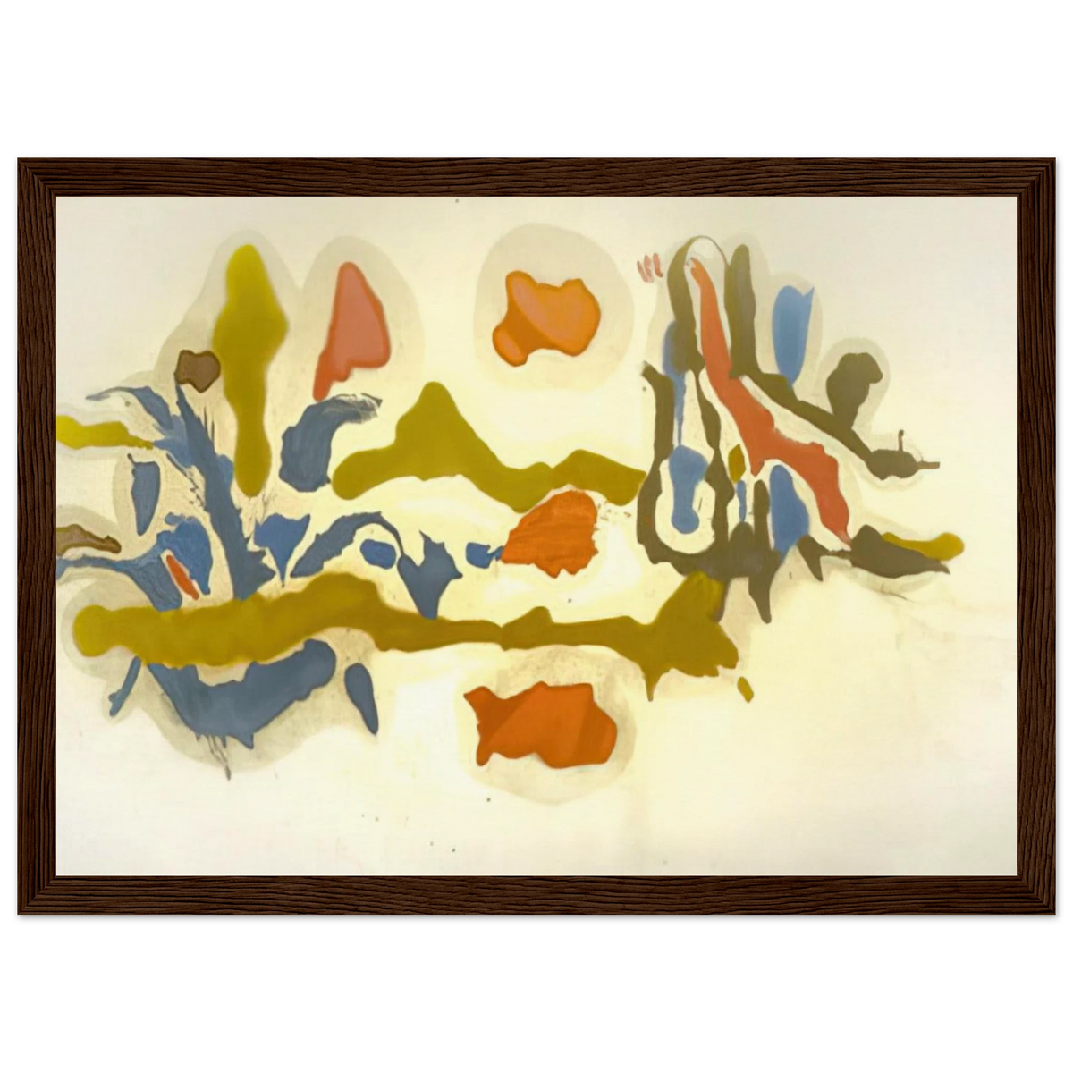Seascape with Dunes - 1962 Framed Poster | Helen Frankenthaler Framed Prints Wall Art | Frankenthaler Helen