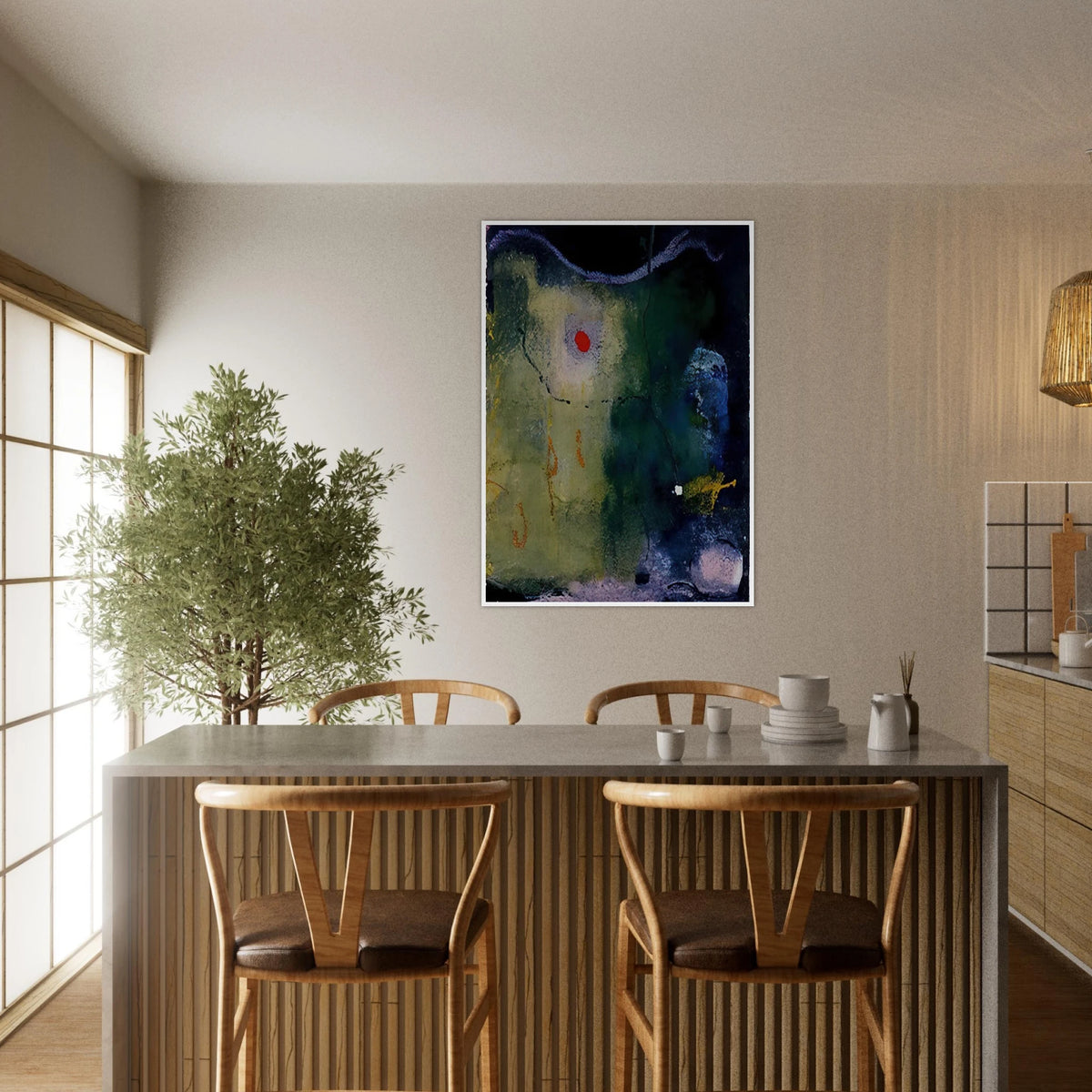 The Other Side of the Moon - 1995 Framed Poster | Helen Frankenthaler Framed Prints Wall Art | Frankenthaler Helen