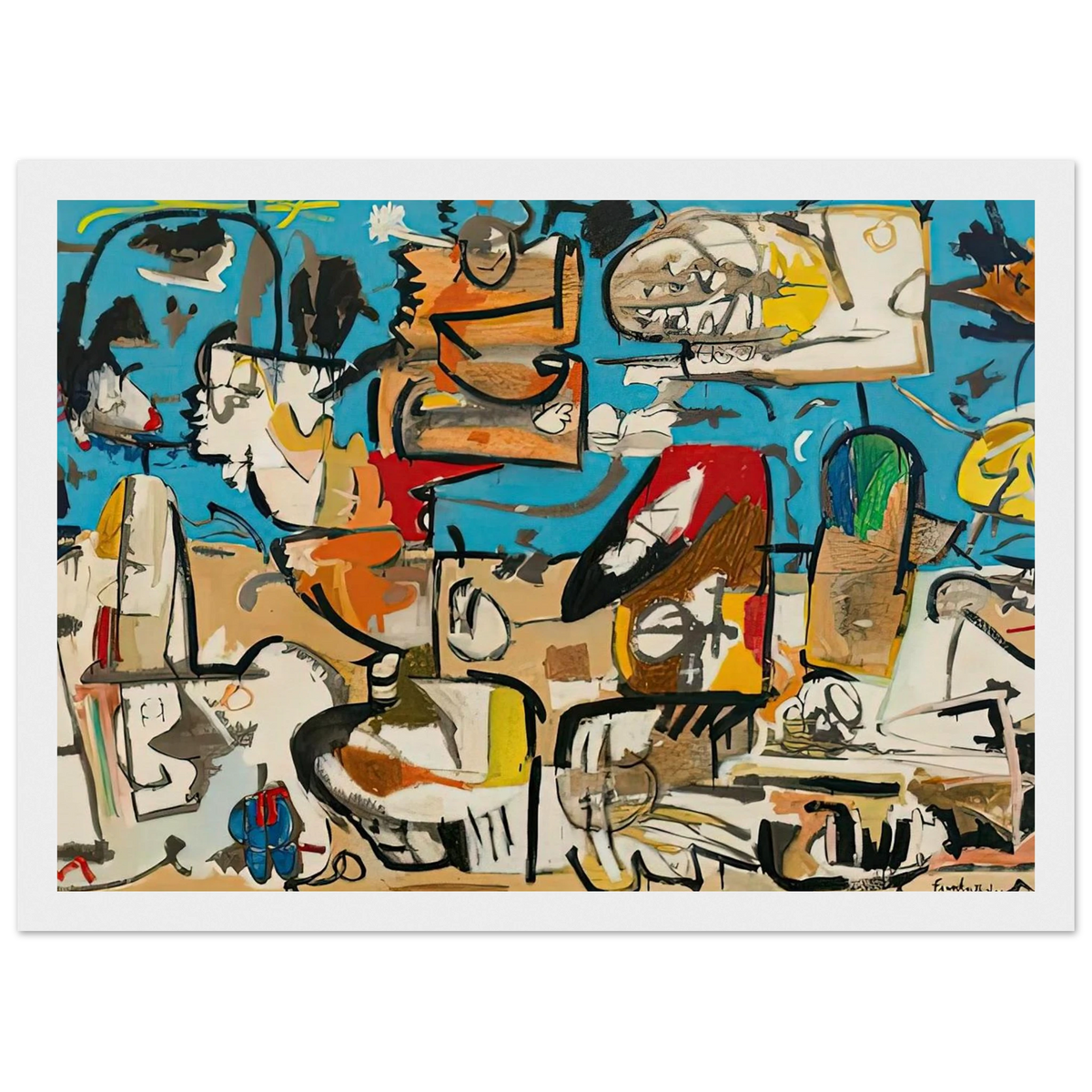 Untitled, 1951- Framed Poster | Helen Frankenthaler Framed Prints Wall Art | Frankenthaler Helen