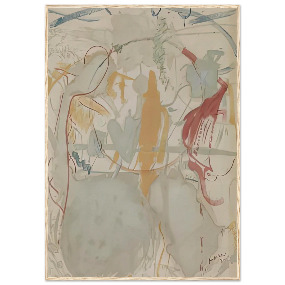 Seven Types of Ambiguity, 1957- Framed Poster | Helen Frankenthaler Framed Prints Wall Art | Frankenthaler Helen