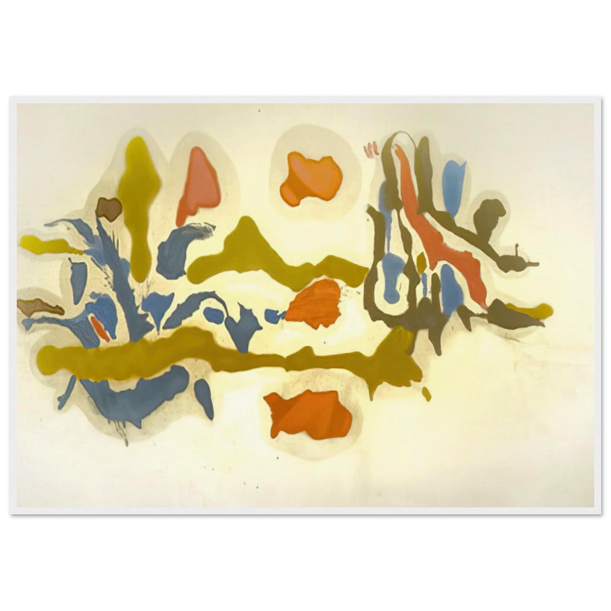 Seascape with Dunes - 1962 Framed Poster | Helen Frankenthaler Framed Prints Wall Art | Frankenthaler Helen