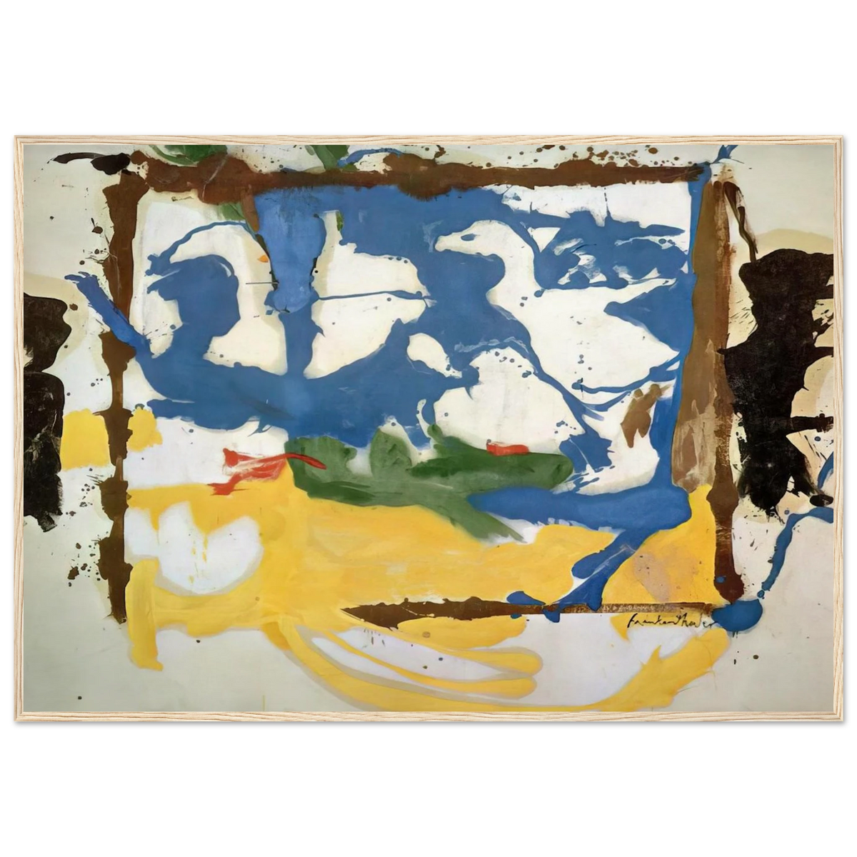 Swan Lake #2 - 1961 Framed Poster | Helen Frankenthaler Framed Prints Wall Art | Frankenthaler Helen