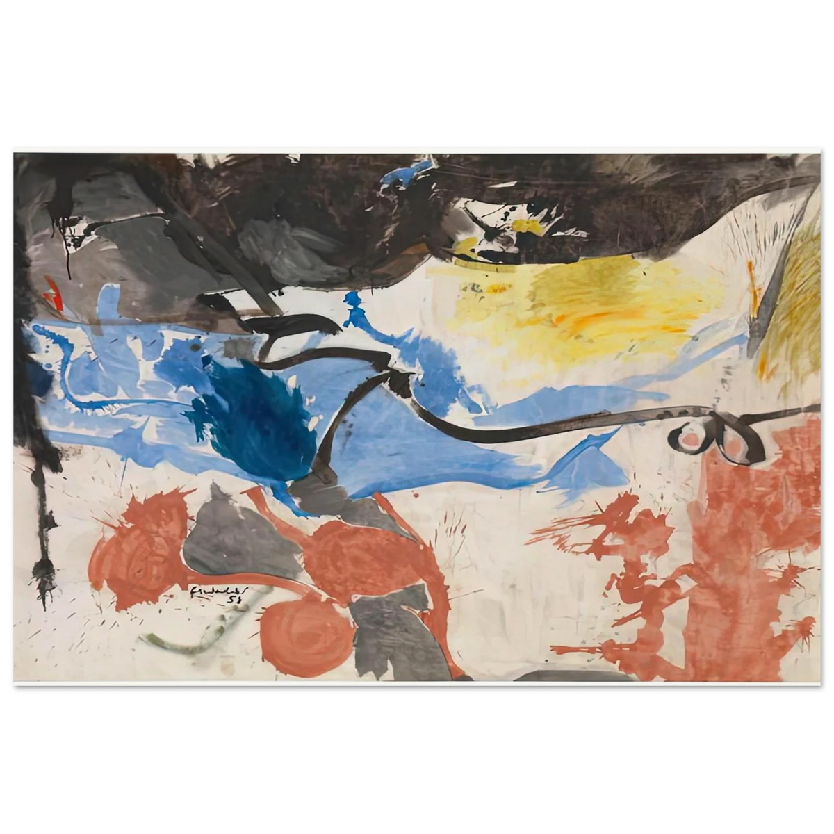 Hotel Cro-Magnon, 1958- Poster | Helen Frankenthaler Poster | Frankenthaler Helen