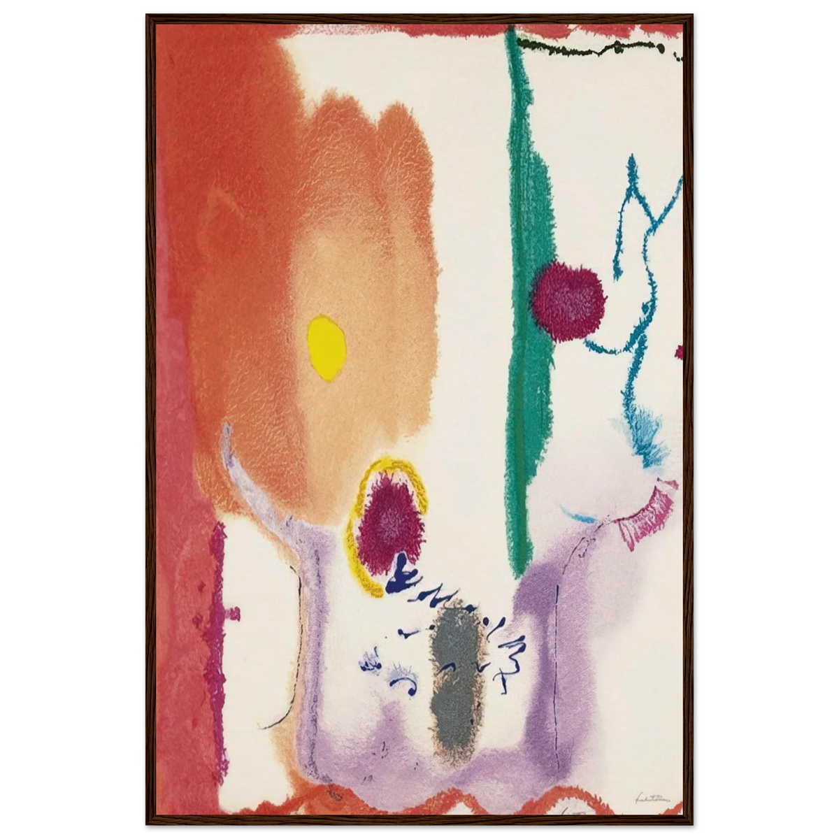 Beginnings - 2002 Framed Poster | Helen Frankenthaler Framed Prints Wall Art | Frankenthaler Helen