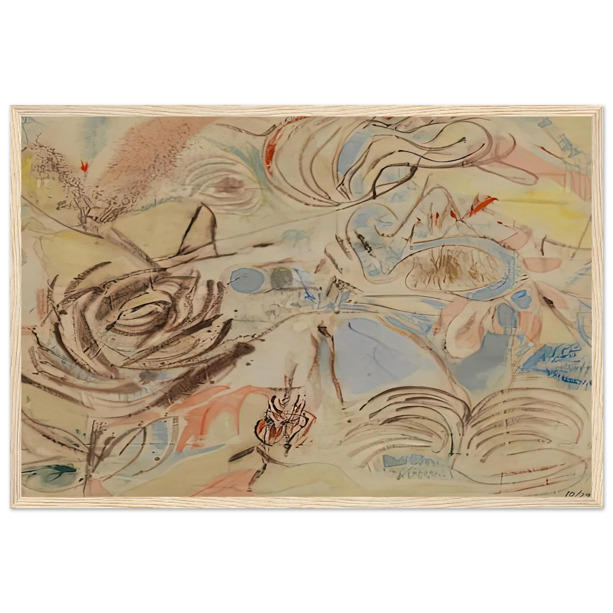 10 29 52, 1952- Framed Poster | Helen Frankenthaler Framed Prints Wall Art | Frankenthaler Helen