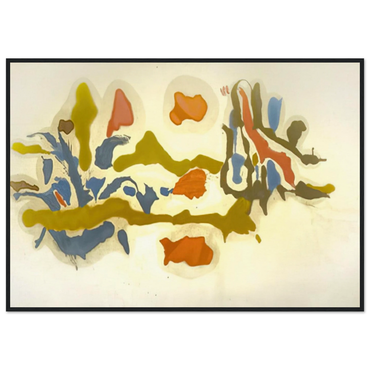 Seascape with Dunes - 1962 Framed Poster | Helen Frankenthaler Framed Prints Wall Art | Frankenthaler Helen