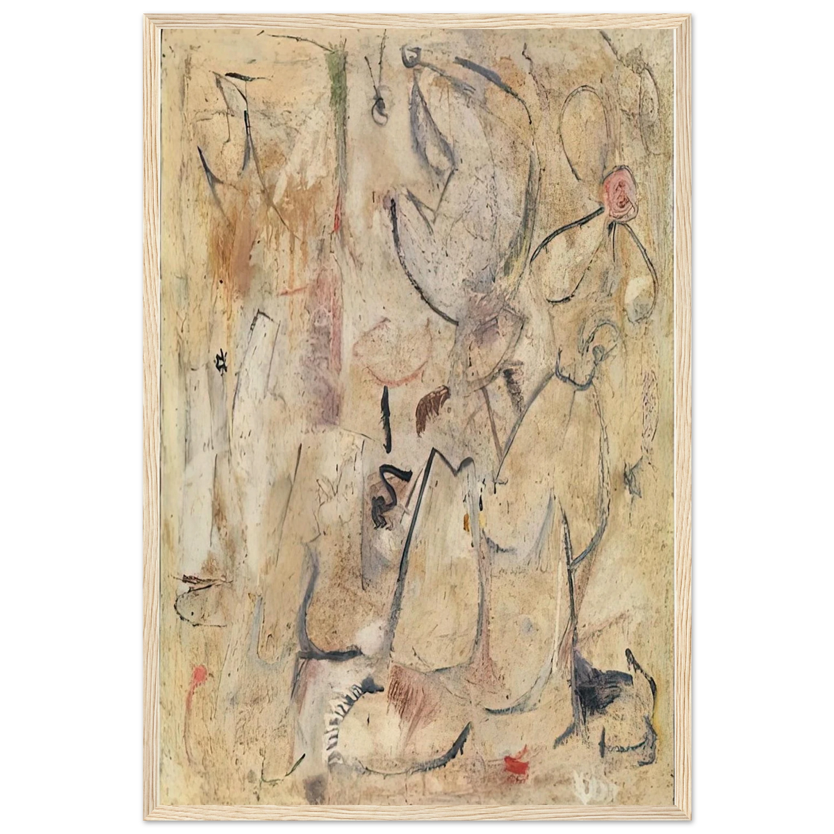 Beach, 1950- Framed Poster | Helen Frankenthaler Framed Prints Wall Art | Frankenthaler Helen