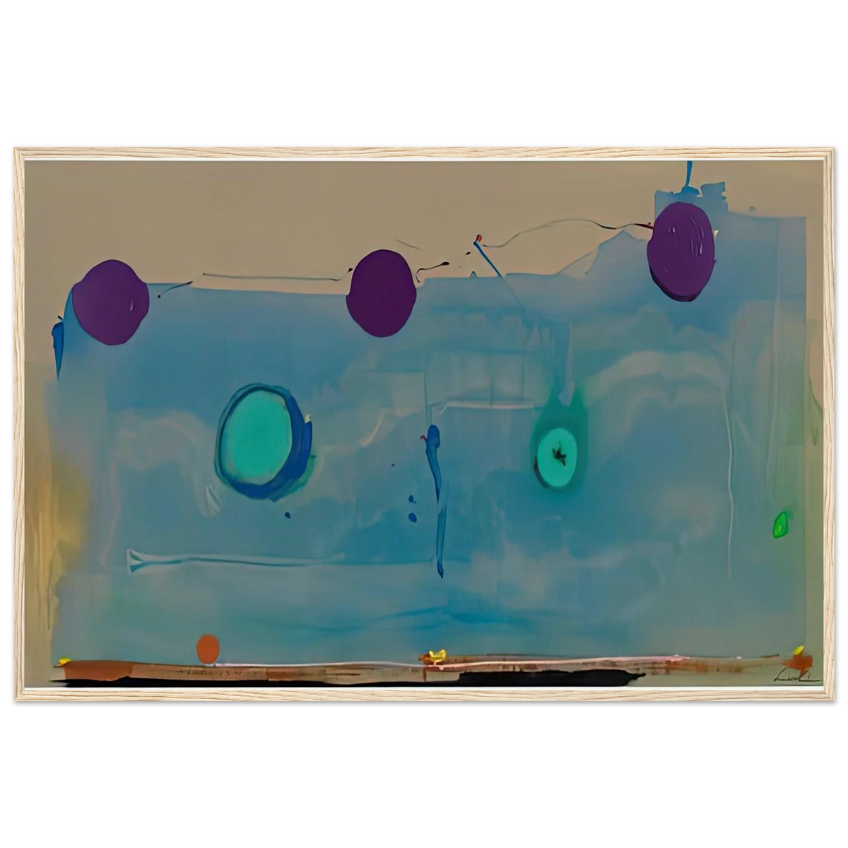 Water Shadows, 1988- Framed Poster | Helen Frankenthaler Framed Prints Wall Art | Frankenthaler Helen