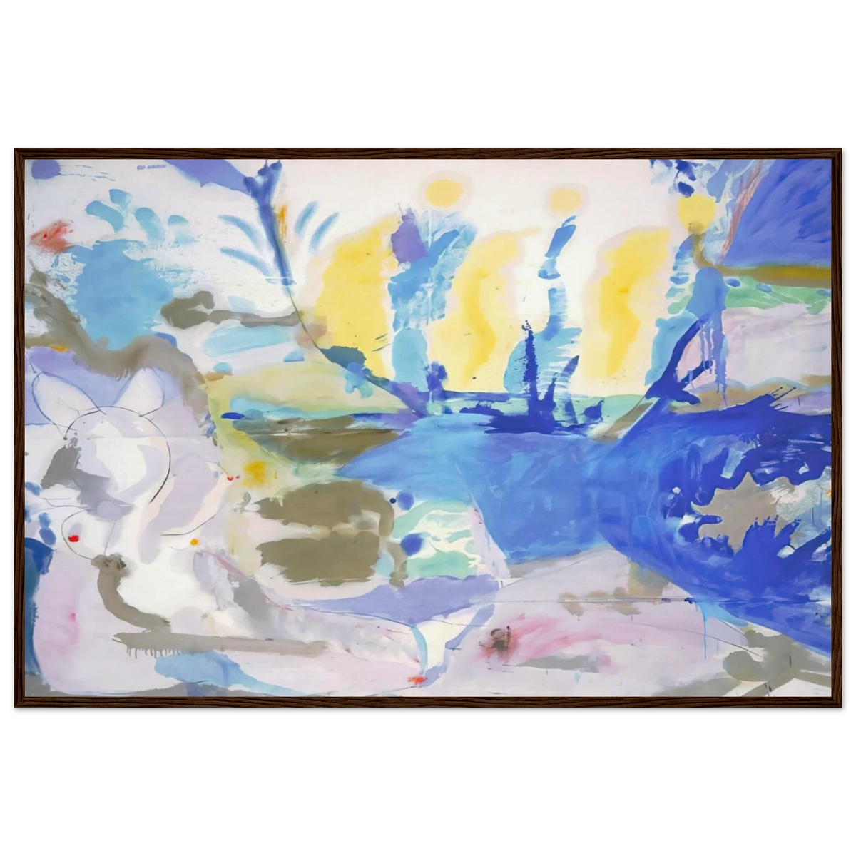 Basque Beach - 1958 Framed Poster | Helen Frankenthaler Framed Prints Wall Art | Frankenthaler Helen