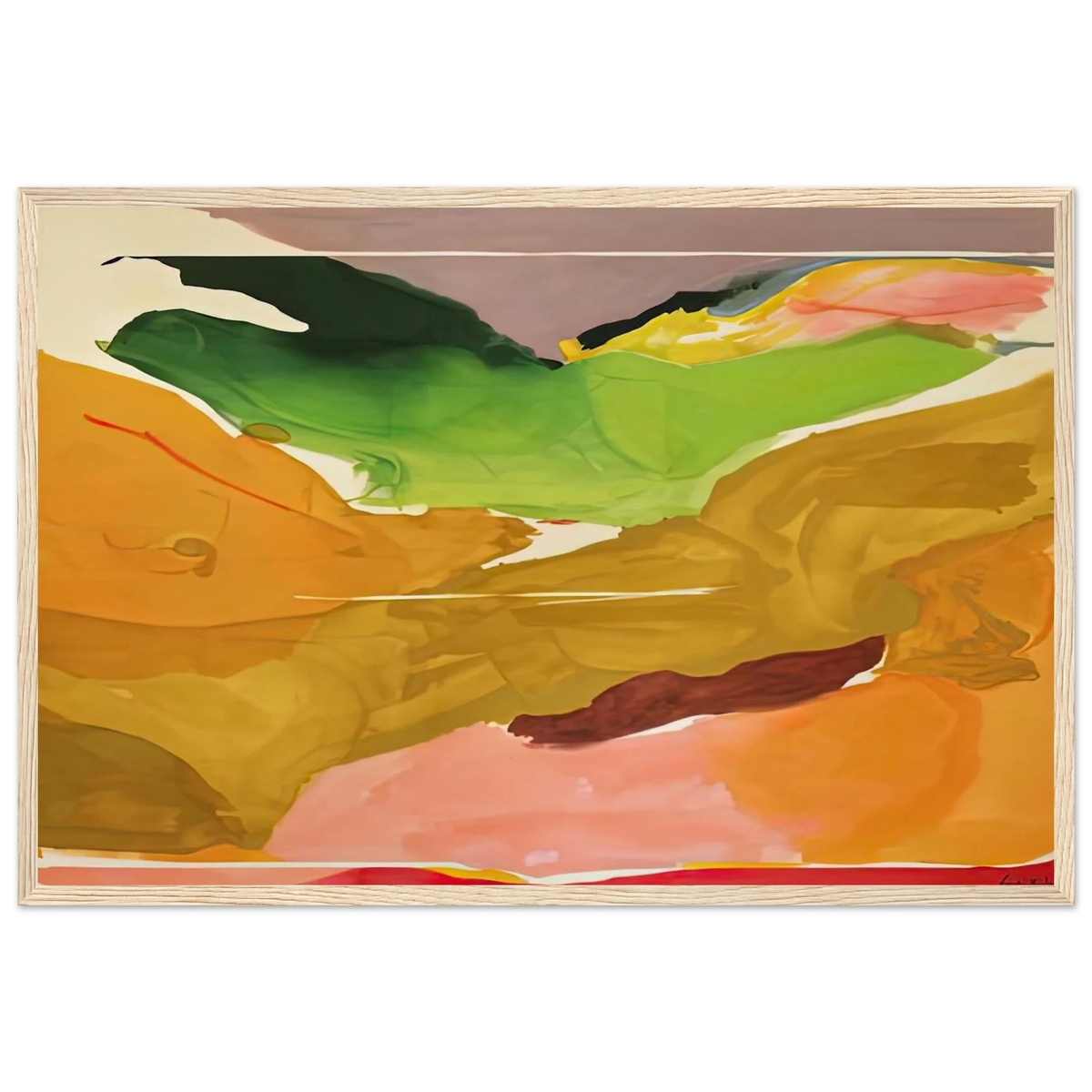 Nature Abhors a Vacuum, 1973- Framed Poster | Helen Frankenthaler Framed Prints Wall Art | Frankenthaler Helen