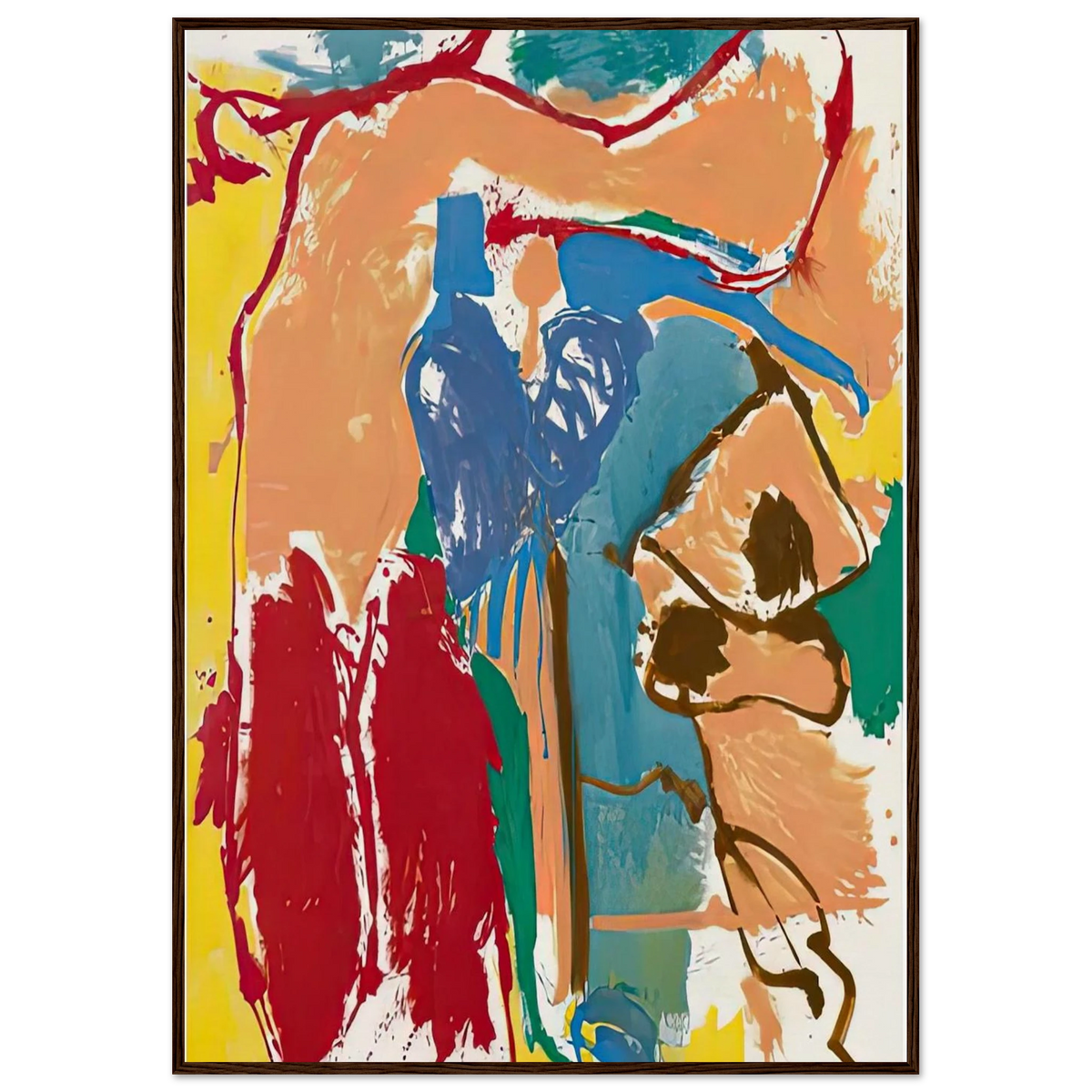 Mediterranean Thoughts, 1960- Framed Poster | Helen Frankenthaler Framed Prints Wall Art | Frankenthaler Helen
