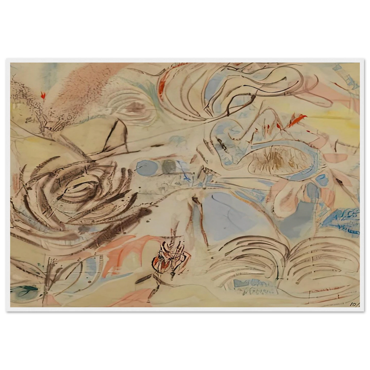 10 29 52, 1952- Framed Poster | Helen Frankenthaler Framed Prints Wall Art | Frankenthaler Helen