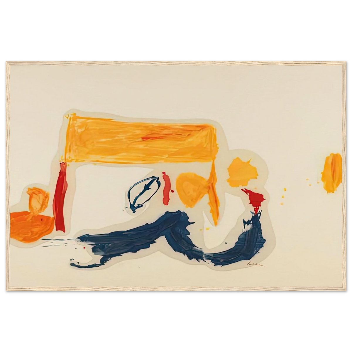 Yellow Games, 1962- Framed Poster | Helen Frankenthaler Framed Prints Wall Art | Frankenthaler Helen