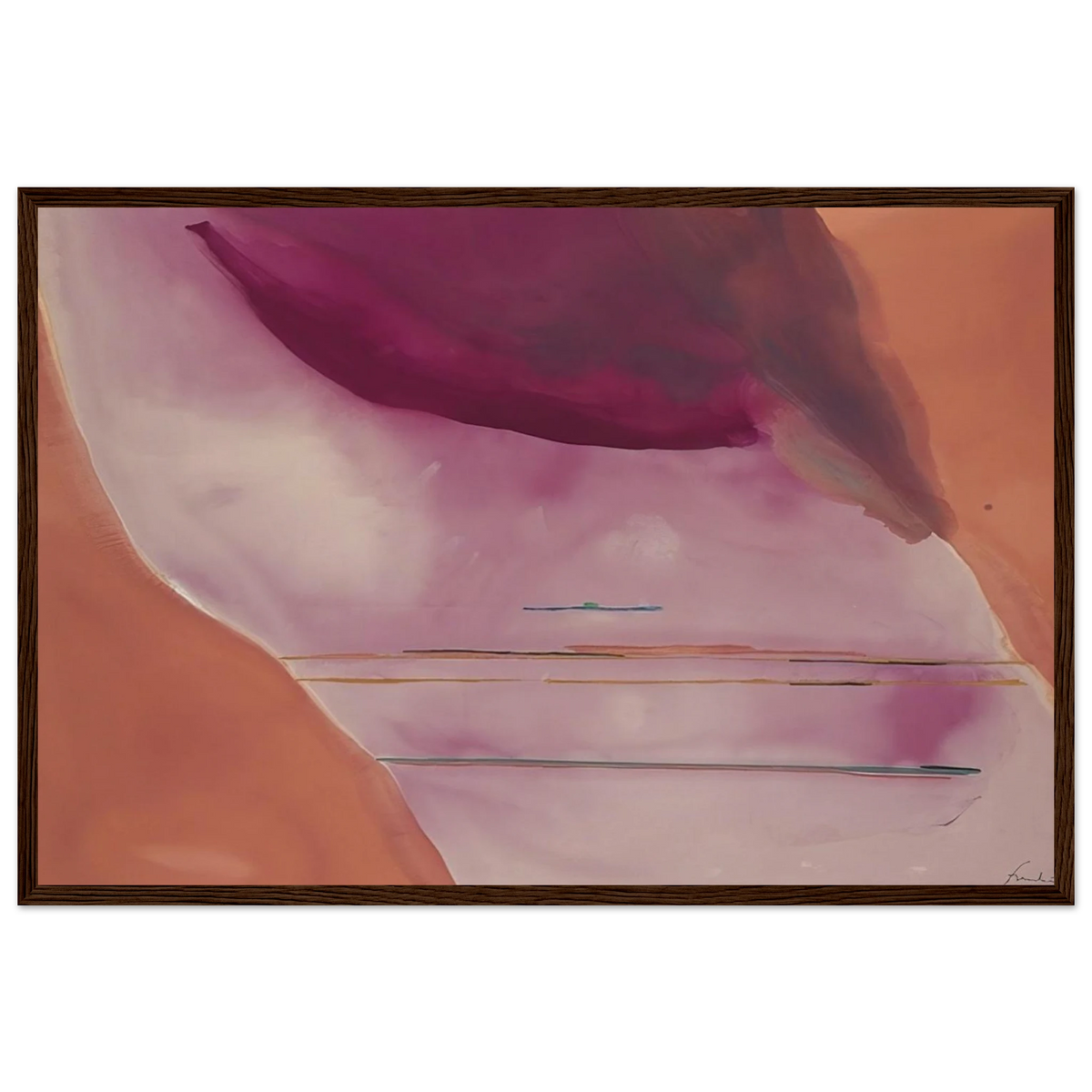 Pendulum - 1972 Framed Poster | Helen Frankenthaler Framed Prints Wall Art | Frankenthaler Helen