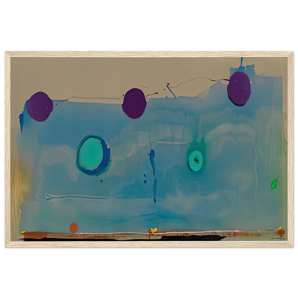 Water Shadows, 1988- Framed Poster | Helen Frankenthaler Framed Prints Wall Art | Frankenthaler Helen