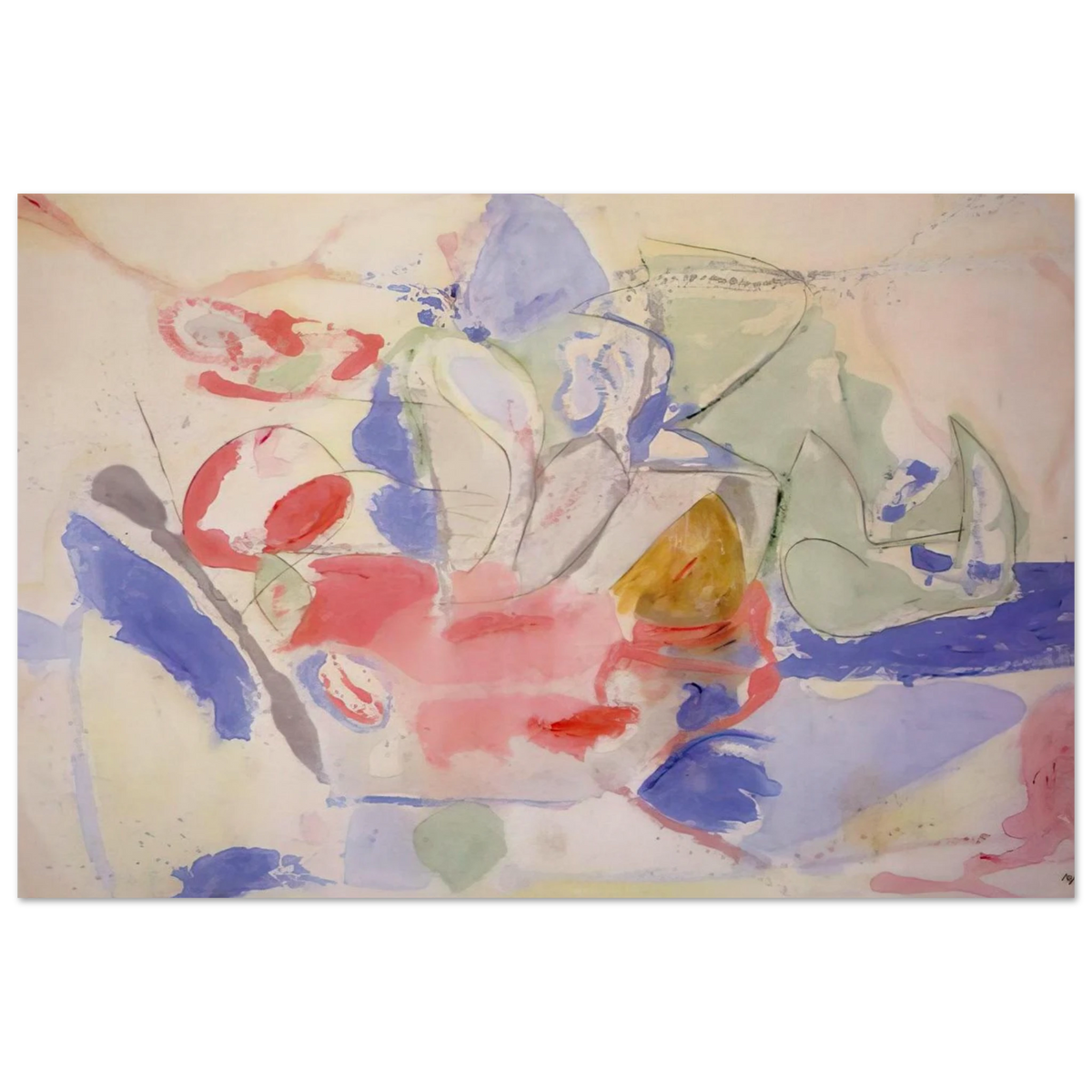 Mountains and Sea - 1952 Poster | Helen Frankenthaler Poster | Frankenthaler Helen