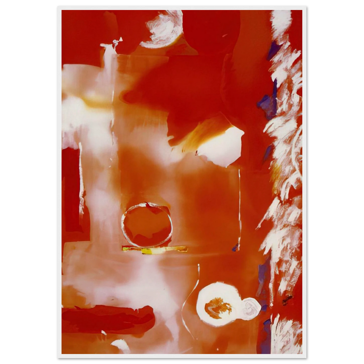 Seeing the Moon on a Hot Summer Day - 1987 Framed Poster | Helen Frankenthaler Framed Prints Wall Art | Frankenthaler Helen