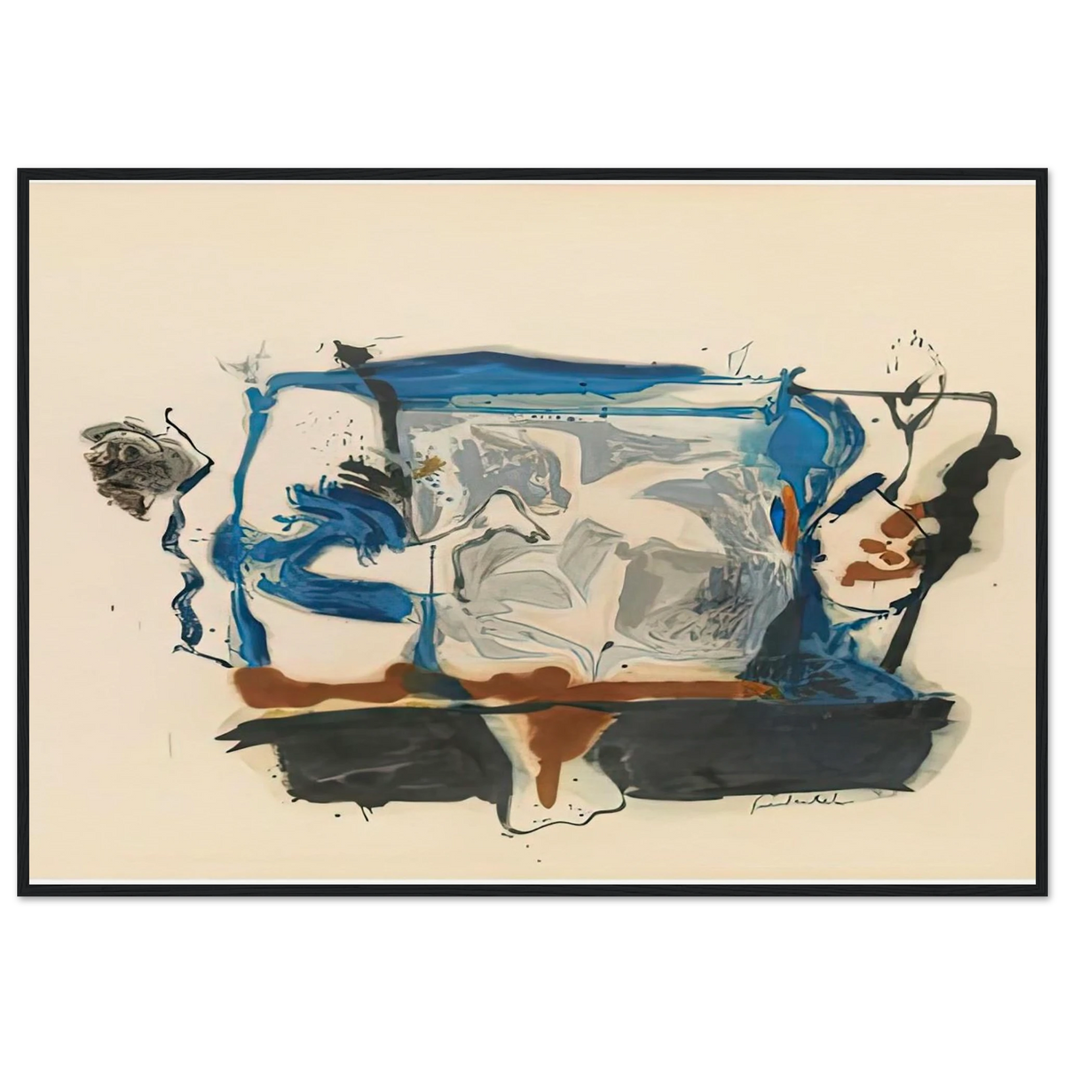 Swan Lake II, 1961- Framed Poster | Helen Frankenthaler Framed Prints Wall Art | Frankenthaler Helen