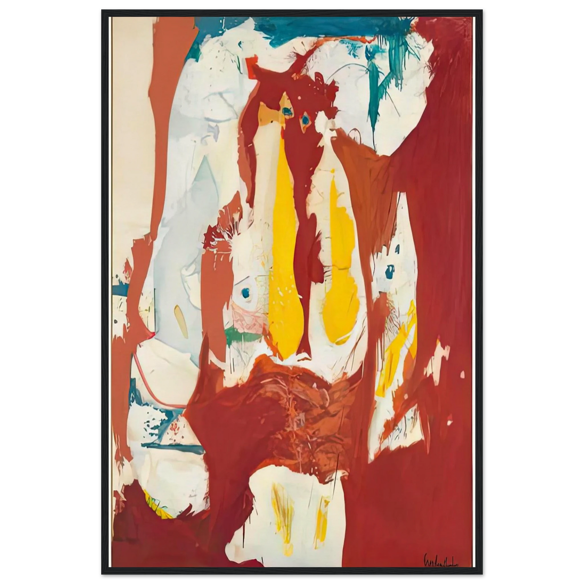 The Red Sea, 1959- Framed Poster | Helen Frankenthaler Framed Prints Wall Art | Frankenthaler Helen