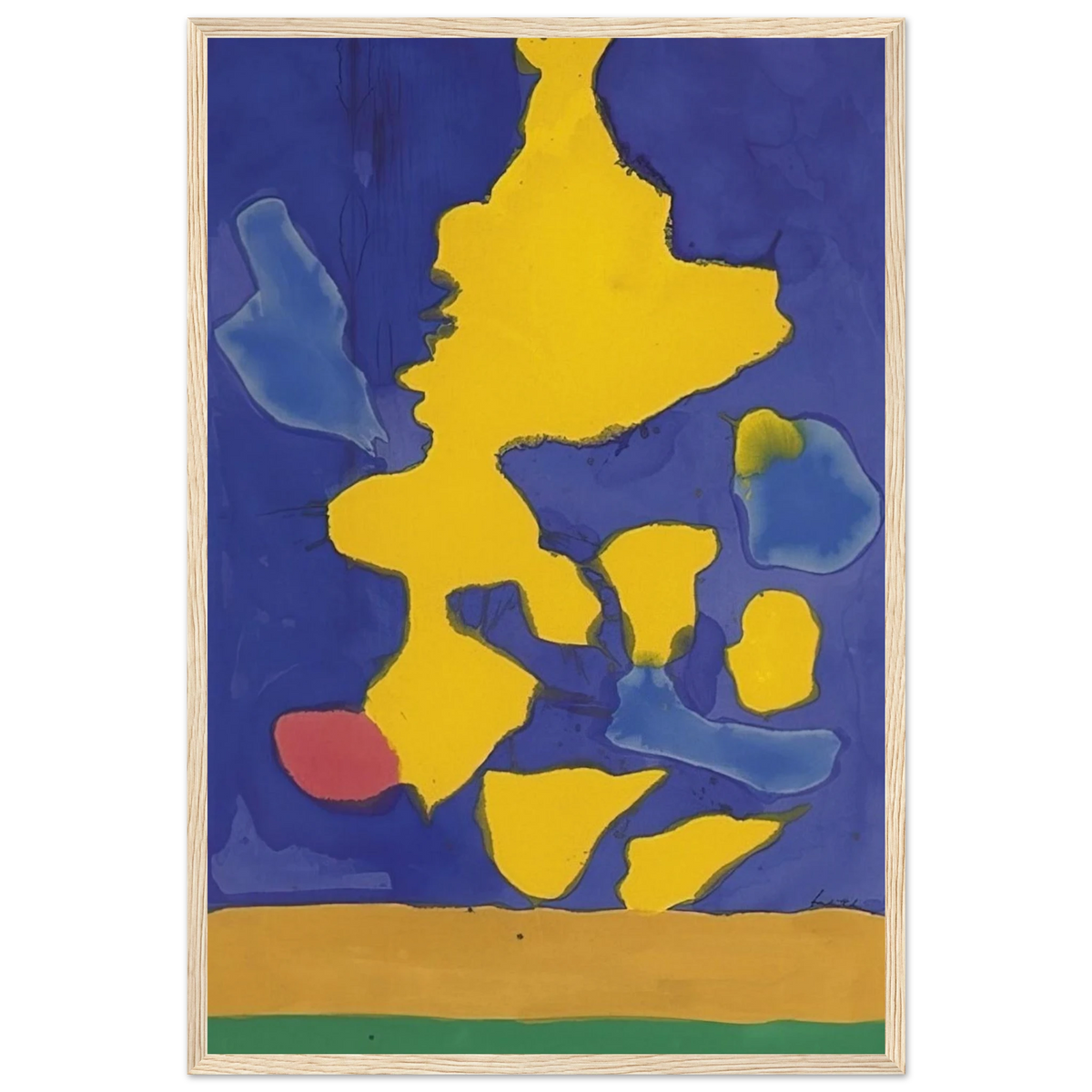Saturn Revisited - 1964 Framed Poster | Helen Frankenthaler Framed Prints Wall Art | Frankenthaler Helen