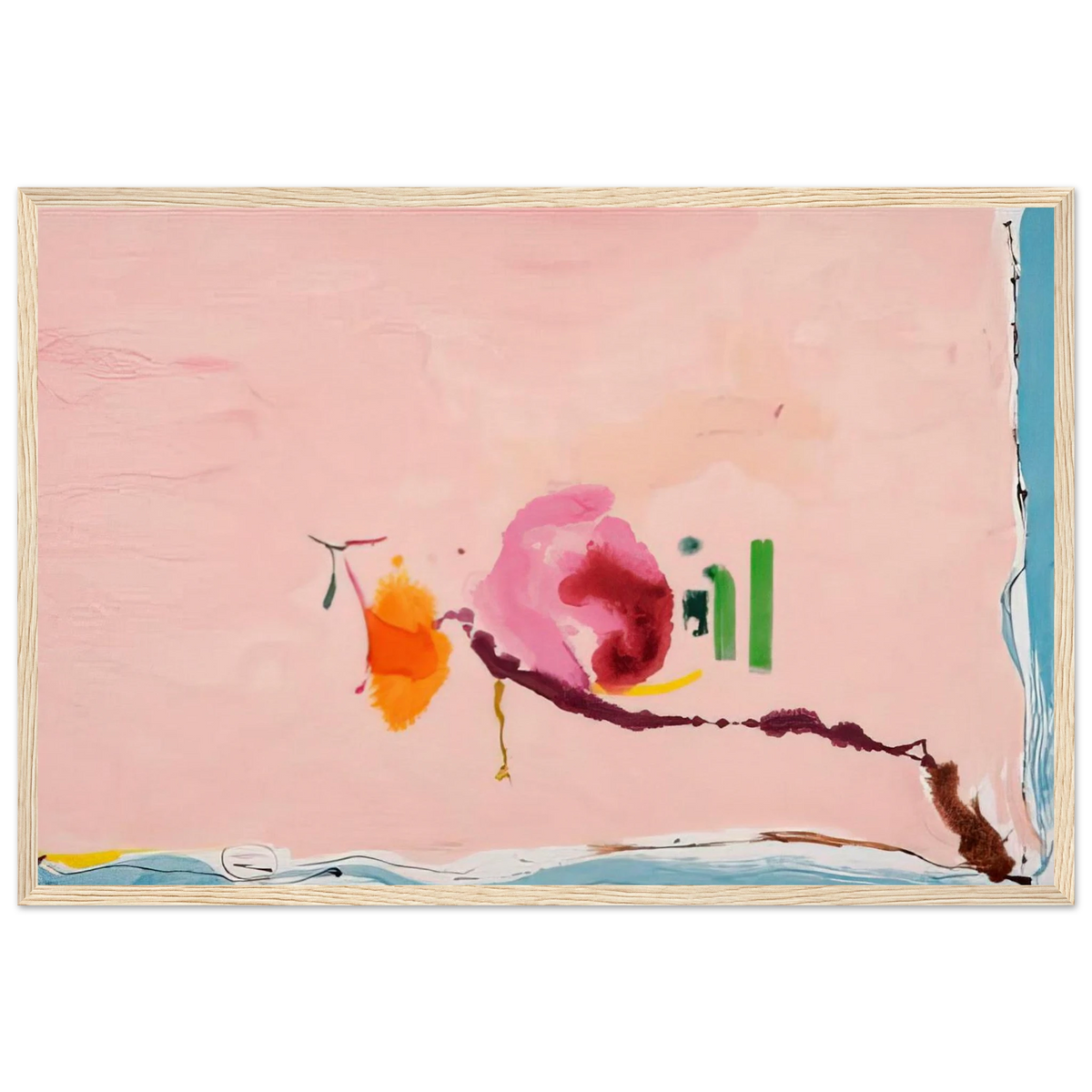 Flirt - 1995 Framed Poster | Helen Frankenthaler Framed Prints Wall Art | Frankenthaler Helen