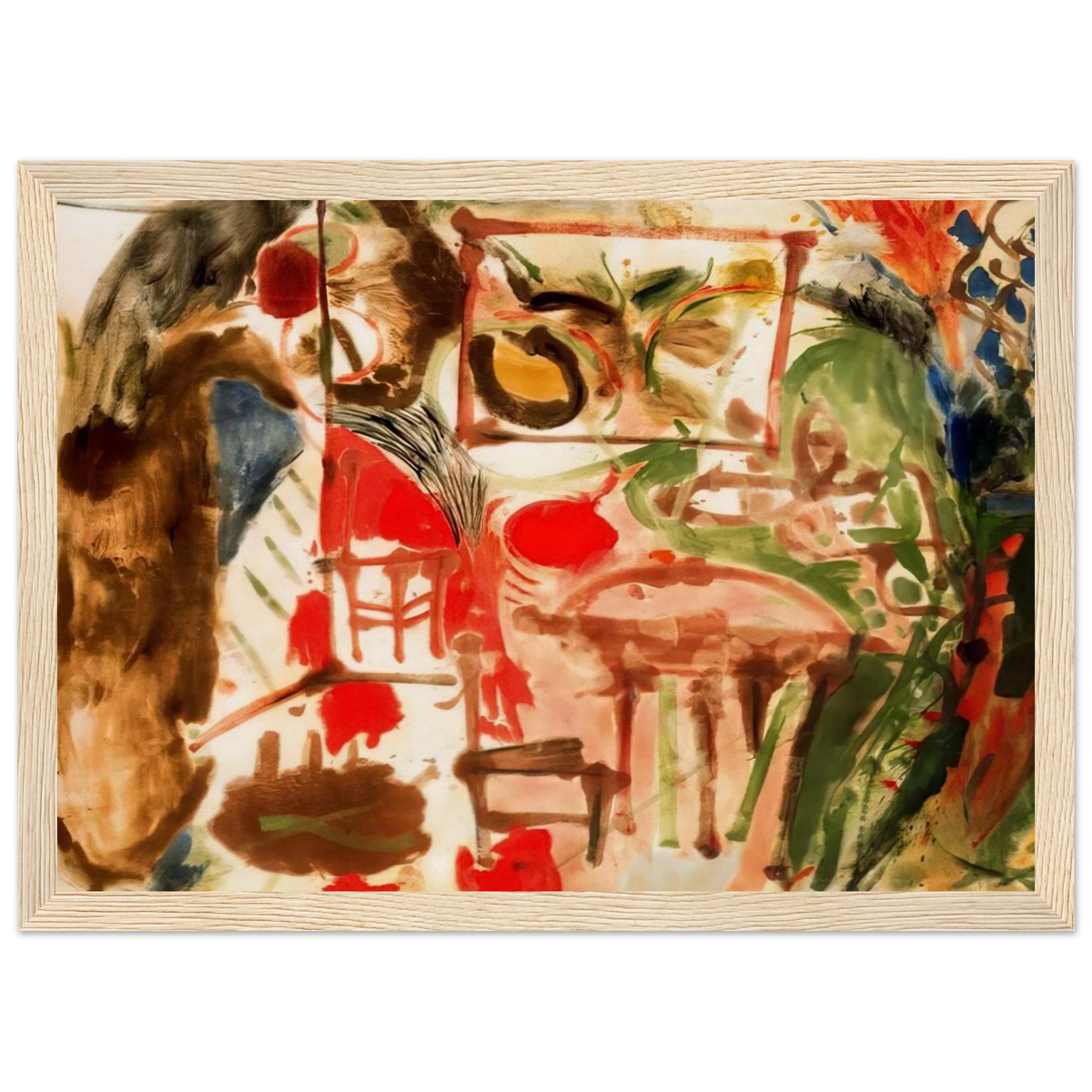 Interior - 1957 Framed Poster | Helen Frankenthaler Framed Prints Wall Art | Frankenthaler Helen