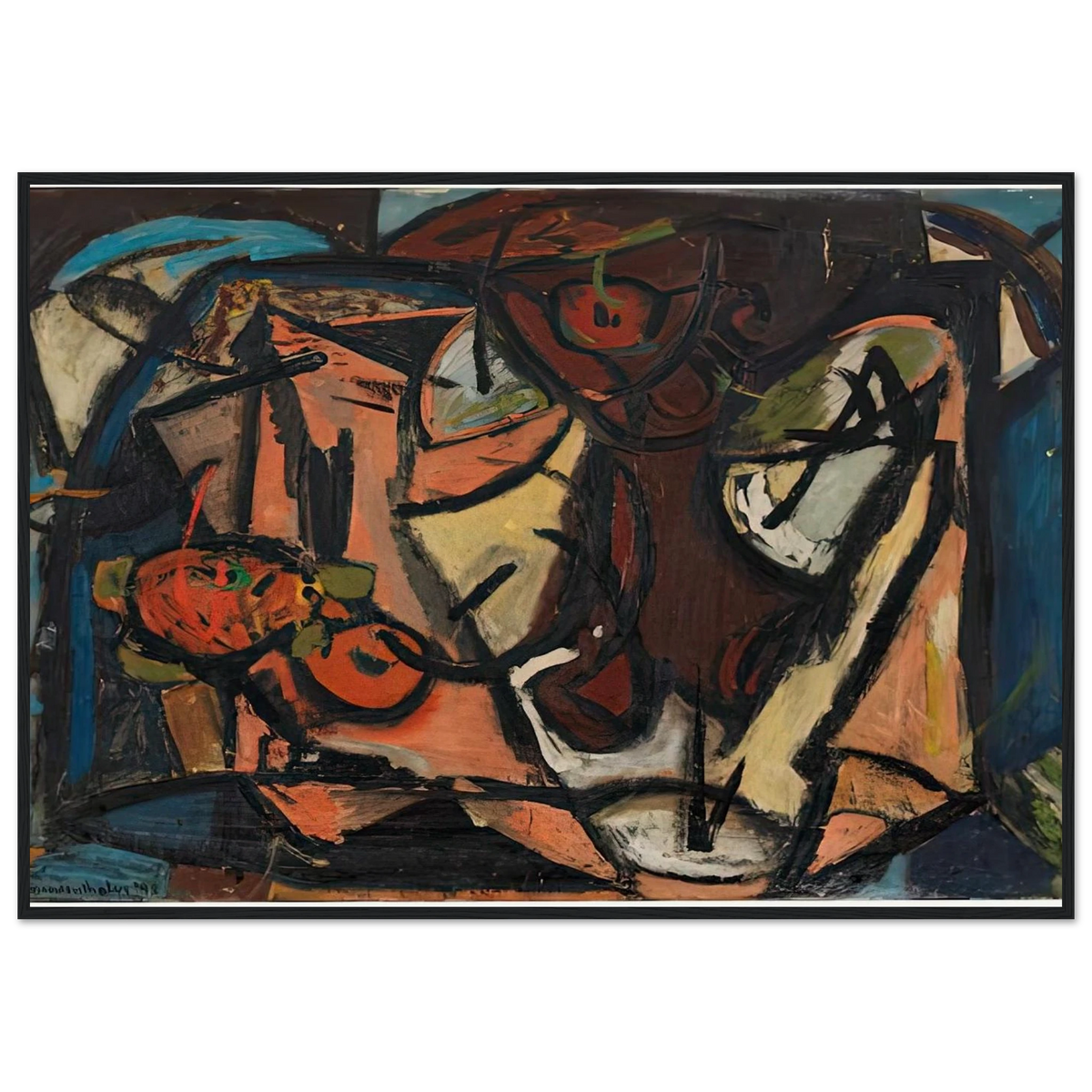 Still Life, 1948- Framed Poster | Helen Frankenthaler Framed Prints Wall Art | Frankenthaler Helen