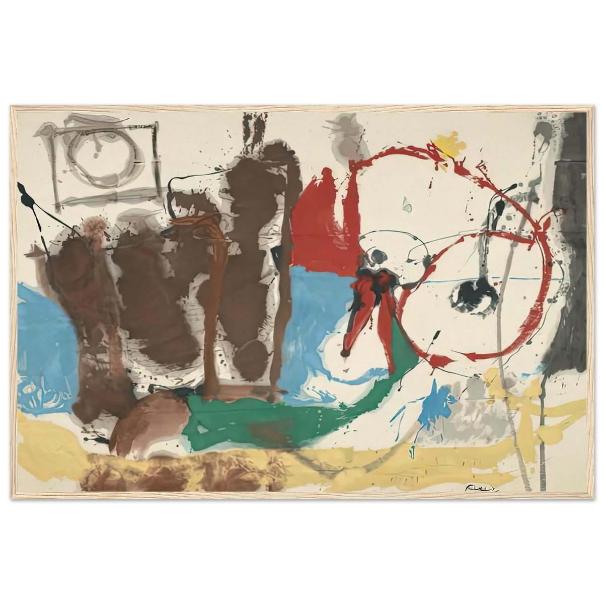 Mother Goose Melody, 1959- Framed Poster | Helen Frankenthaler Framed Prints Wall Art | Frankenthaler Helen