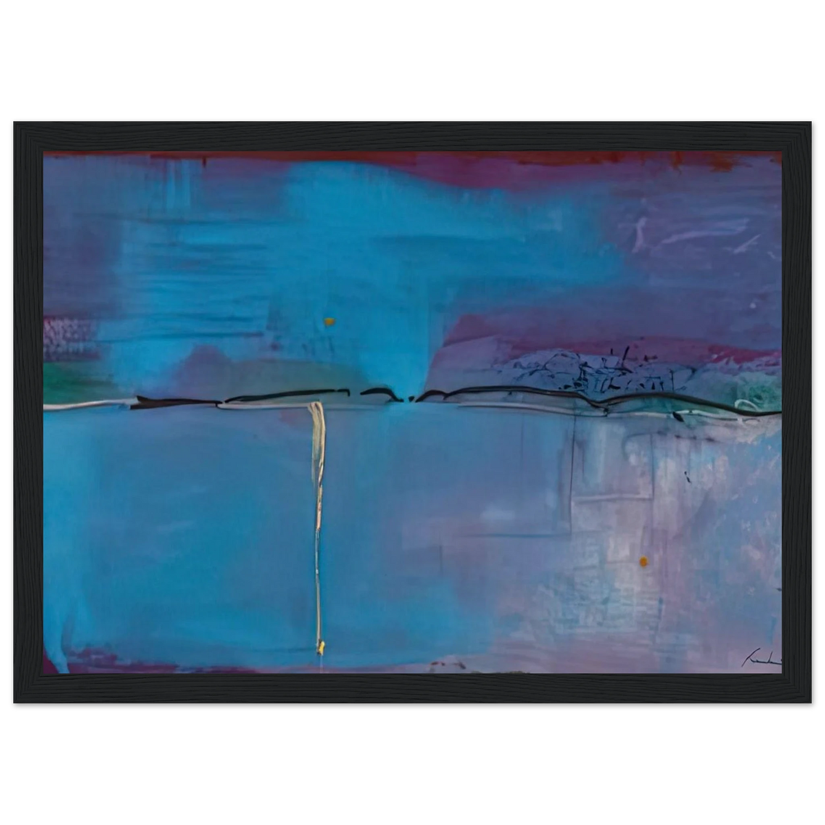 Zone Blue, 1994- Framed Poster | Helen Frankenthaler Framed Prints Wall Art | Frankenthaler Helen