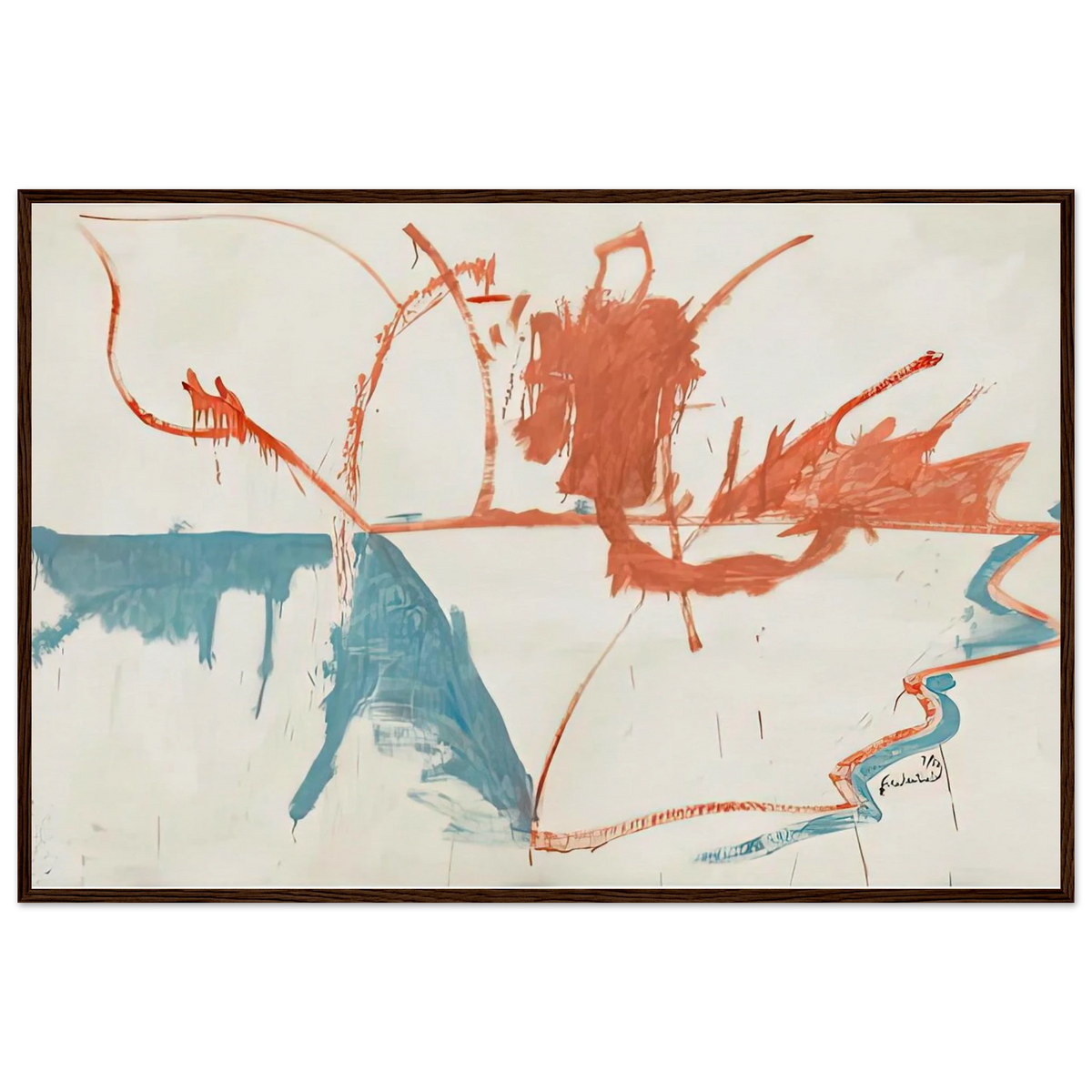 French Horizon, 1958- Framed Poster | Helen Frankenthaler Framed Prints Wall Art | Frankenthaler Helen