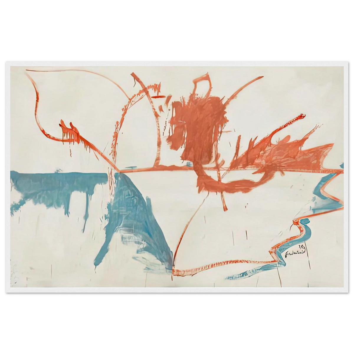 French Horizon, 1958- Framed Poster | Helen Frankenthaler Framed Prints Wall Art | Frankenthaler Helen