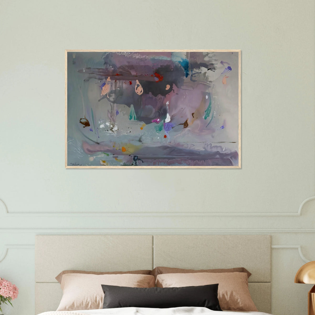 Grey Fireworks - 2000 Framed Poster | Helen Frankenthaler Framed Prints Wall Art | Frankenthaler Helen