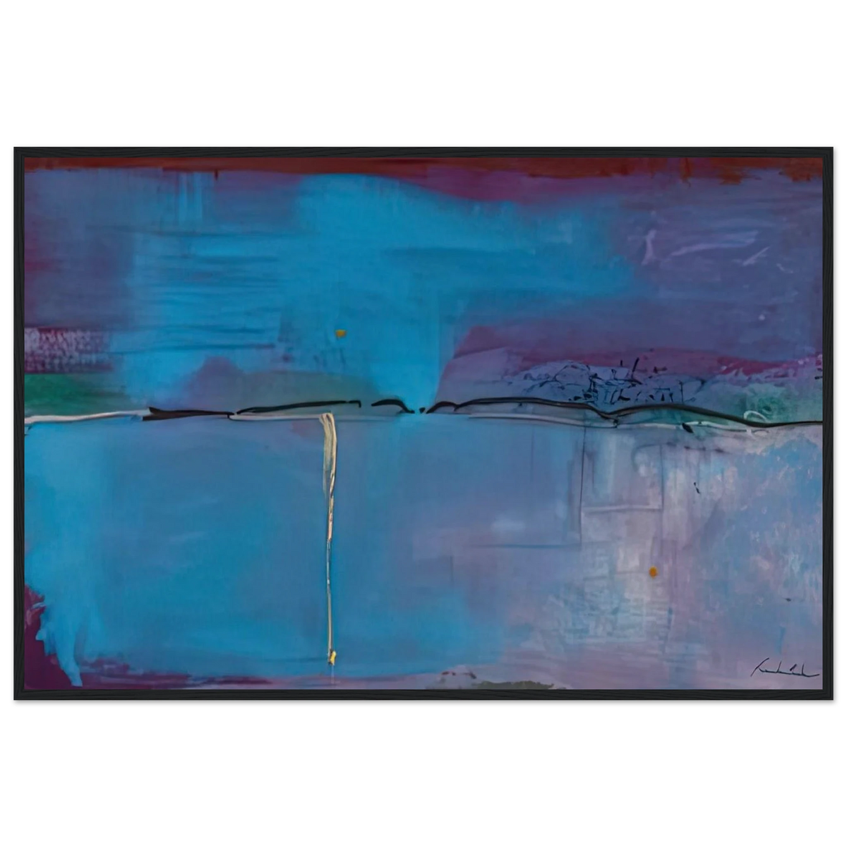Zone Blue, 1994- Framed Poster | Helen Frankenthaler Framed Prints Wall Art | Frankenthaler Helen