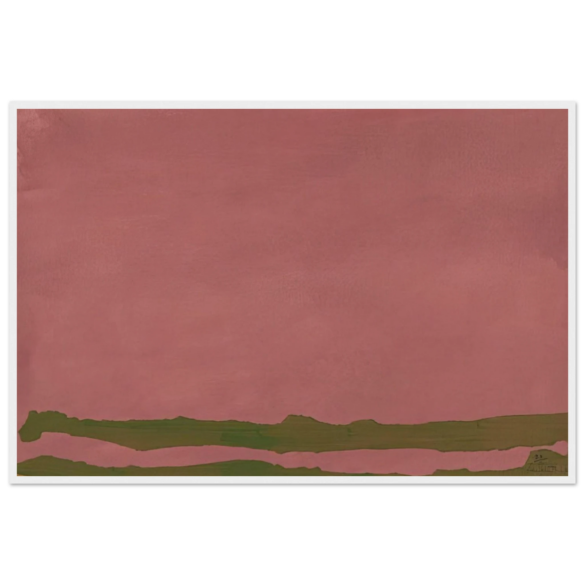 Green Likes Mauve - 1970 Framed Poster | Helen Frankenthaler Framed Prints Wall Art | Frankenthaler Helen
